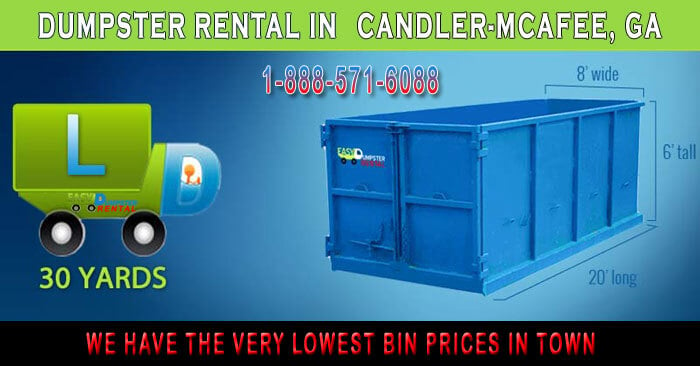 Dumpster Rental Candler-Mcafee, GA | $15 ROLLOFF SAVINGS